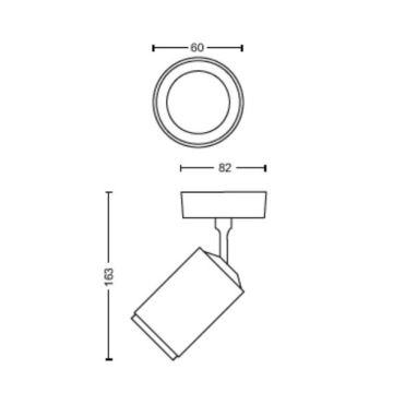 Philips - LED RGBW Dimbar spotlight Hue FUGATO 1xGU10/4,2W/230V 2000-6500K svart