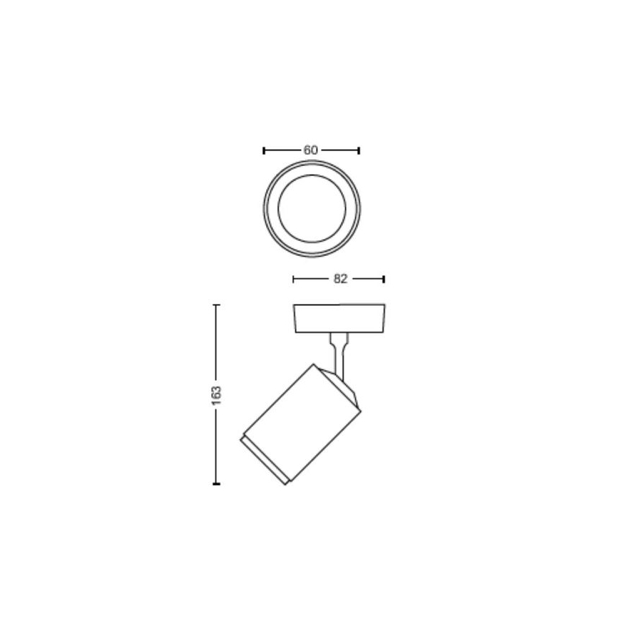 Philips - LED RGBW Dimbar spotlight Hue FUGATO 1xGU10/4,2W/230V 2000-6500K svart