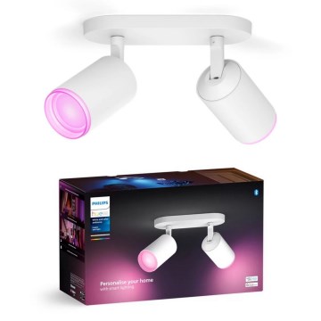 Philips - LED RGBW Dimbar spotlight Hue FUGATO 2xGU10/4,2W/230V 2000-6500K vit