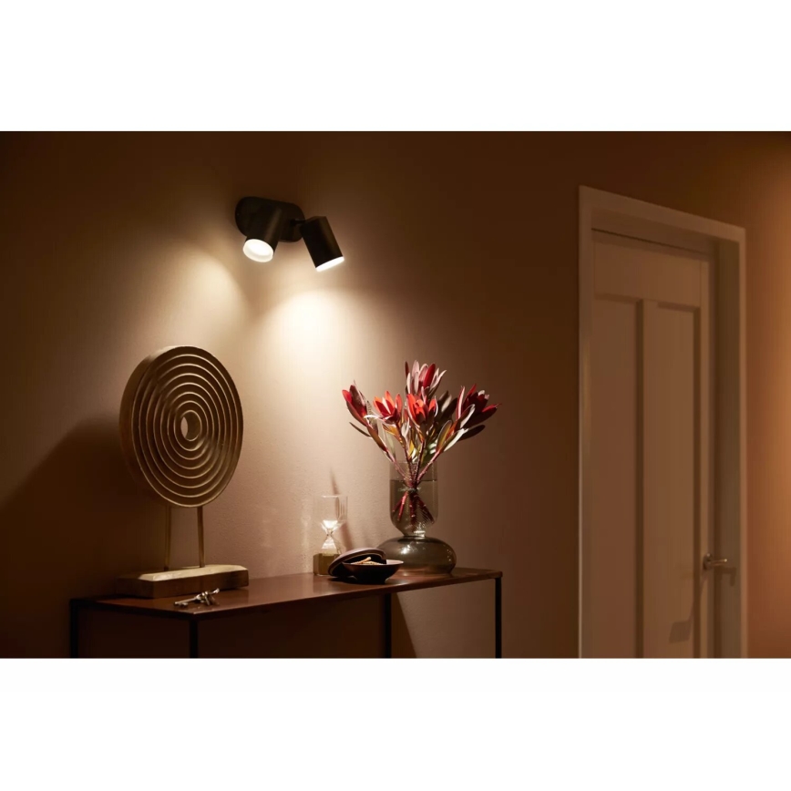 Philips - LED RGBW Dimbar spotlight Hue FUGATO 2xGU10/4,2W/230V 2000-6500K svart