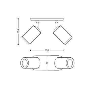 Philips - LED RGBW Dimbar spotlight Hue FUGATO 2xGU10/4,2W/230V 2000-6500K svart