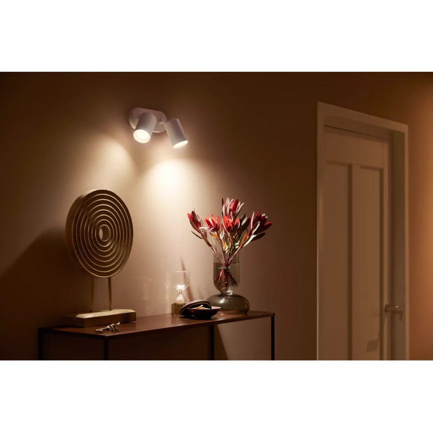 Philips - LED RGBW Dimbar spotlight Hue FUGATO 2xGU10/4,2W/230V 2000-6500K vit