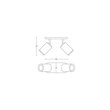 Philips - LED RGBW Dimbar spotlight Hue FUGATO 2xGU10/4,2W/230V 2000-6500K vit