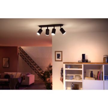 Philips - LED RGBW Dimbar spotlight Hue FUGATO 4xGU10/4,2W/230V 2000-6500K svart