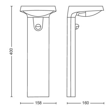 Philips - LED solcellslampa med en sensor LED/1,2W/4V 4000K IP44