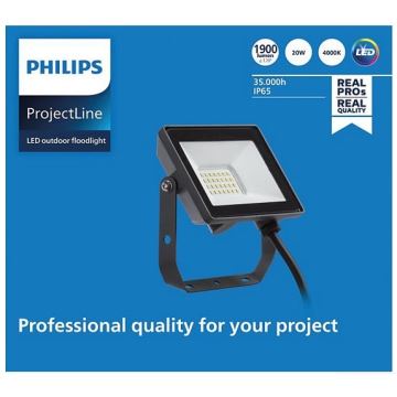 Philips - LED strålkastare för utomhusbruk PROJECTLINE LED/20W/230V IP65 4000K