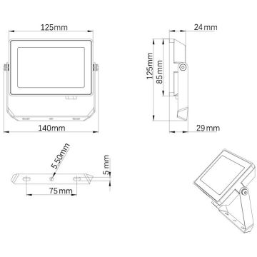 Philips - LED strålkastare för utomhusbruk PROJECTLINE LED/20W/230V IP65 4000K