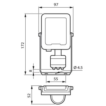 Philips - LED Strålkastare med sensor LED/20W/230V 3000K IP65