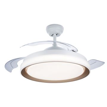 Philips-LED taklampa med en fläkt LED/35W/230V 5500/4000/2700K + fjärrkontroll guld