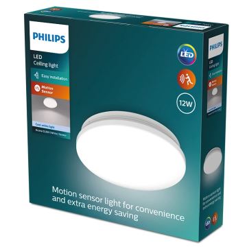 Philips - LED taklampa med sensor ACUNA LED/12W/230V 4000K