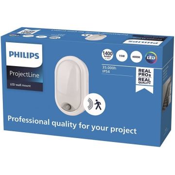 Philips - LED väggbelysning med en sensor PROJECTLINE LED/15W/230V IP54