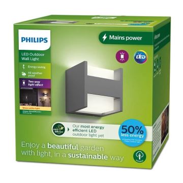 Philips - LED vägglampa för utomhusbruk ARBOUR LED/3,8W/230V IP44