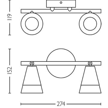 Philips - Spotlight CLEFT 2xGU10/5W/230V