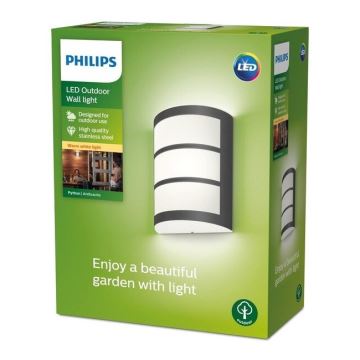 Philips - Utomhus LED vägglampa  LED/6W/230V 2700K IP44