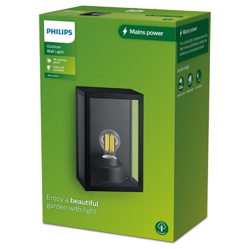 Philips - Vägglampa för utomhusbruk ALZOR 1xE27/25W/230V IP44