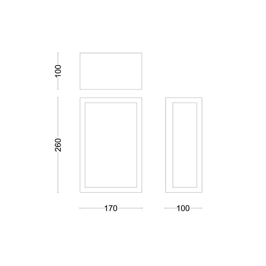 Philips - Vägglampa för utomhusbruk ALZOR 1xE27/25W/230V IP44