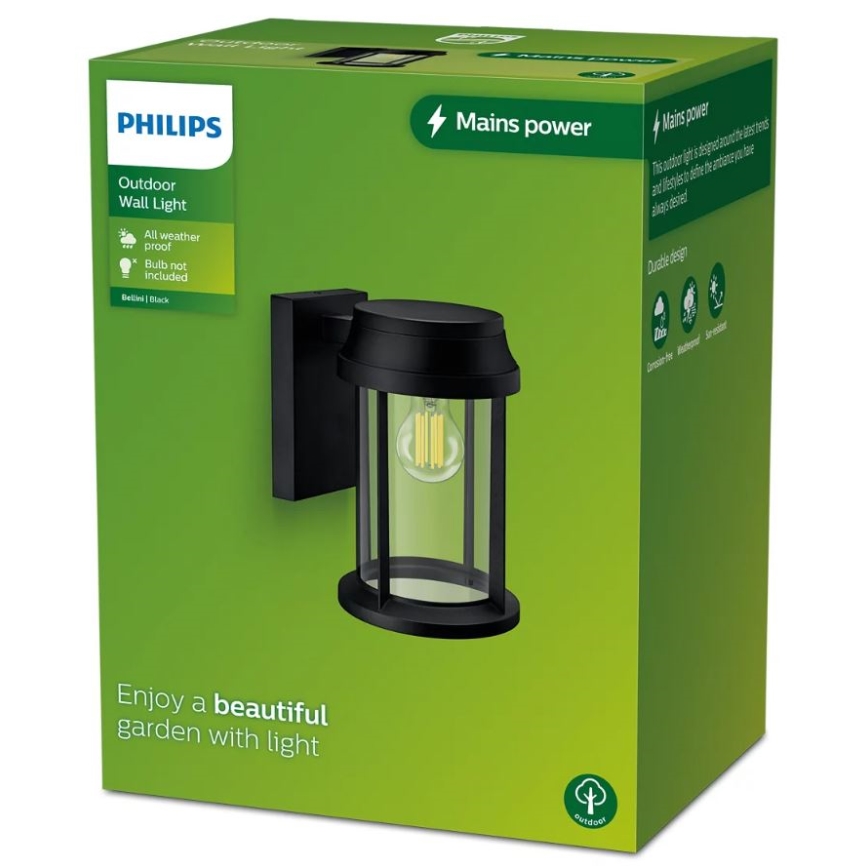 Philips - Vägglampa för utomhusbruk BELLINI 1xE27/25W/230V IP44