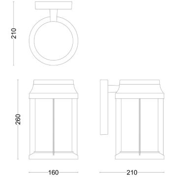 Philips - Vägglampa för utomhusbruk BELLINI 1xE27/25W/230V IP44