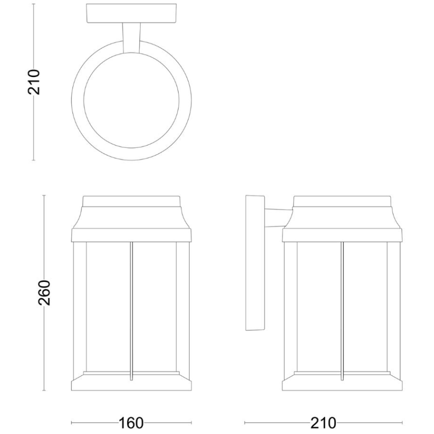 Philips - Vägglampa för utomhusbruk BELLINI 1xE27/25W/230V IP44