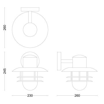 Philips - Vägglampa för utomhusbruk INYMA 1xE27/25W/230V IP44