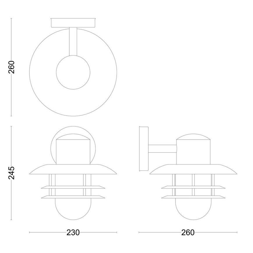 Philips - Vägglampa för utomhusbruk INYMA 1xE27/25W/230V IP44