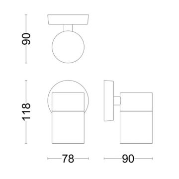 Philips - Vägglampa för utomhusbruk KYLIS 1xGU10/25W/230V IP44