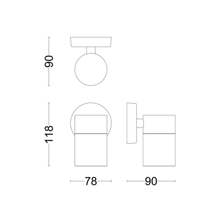 Philips - Vägglampa för utomhusbruk KYLIS 1xGU10/25W/230V IP44