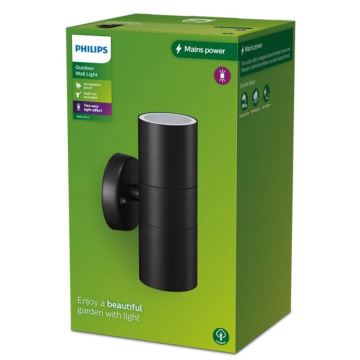 Philips - Vägglampa för utomhusbruk KYLIS 2xGU10/25W/230V IP44