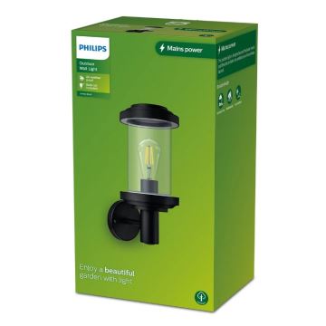 Philips - Vägglampa för utomhusbruk LISTRA 1xE27/25W/230V IP44