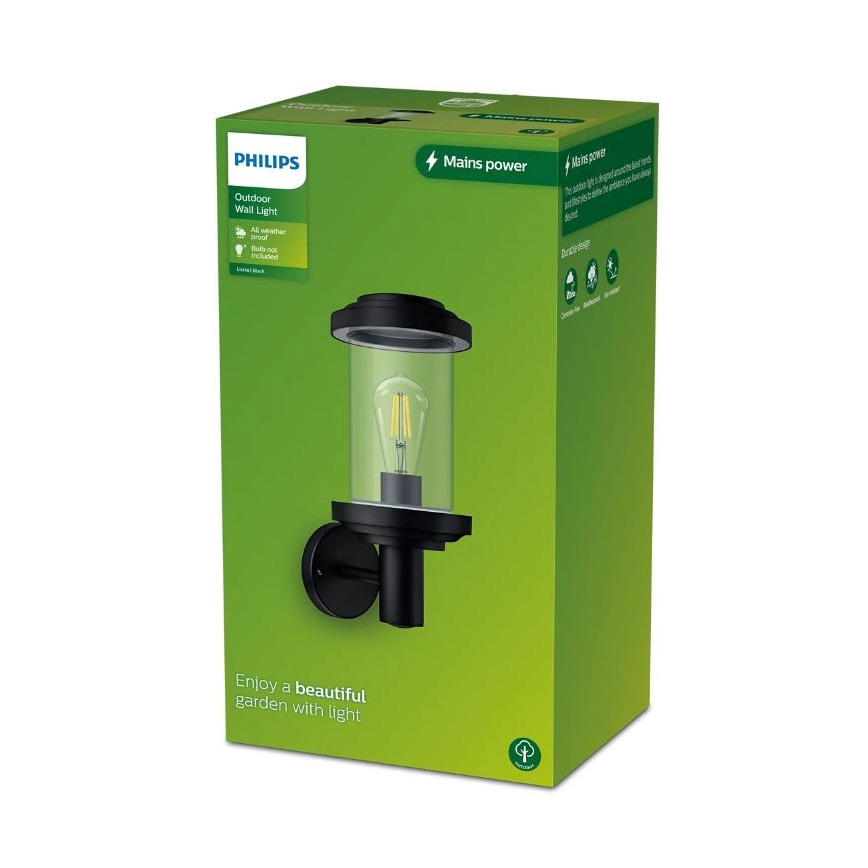 Philips - Vägglampa för utomhusbruk LISTRA 1xE27/25W/230V IP44