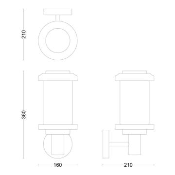 Philips - Vägglampa för utomhusbruk LISTRA 1xE27/25W/230V IP44