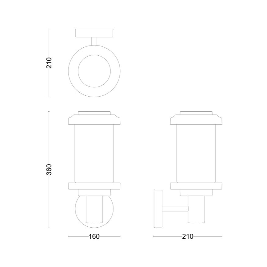 Philips - Vägglampa för utomhusbruk LISTRA 1xE27/25W/230V IP44