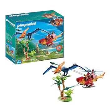 Playmobil - Barn byggnadset helicopter with Pterodactyl 39 delar