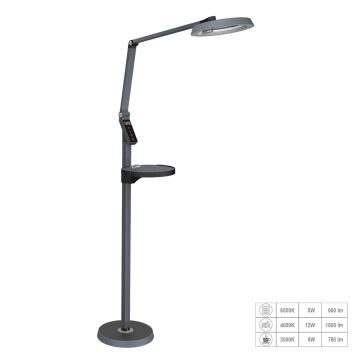 Prezent 31220 - LED Ljusreglerad beröring golvlampa SALSA LED/15W/230V USB