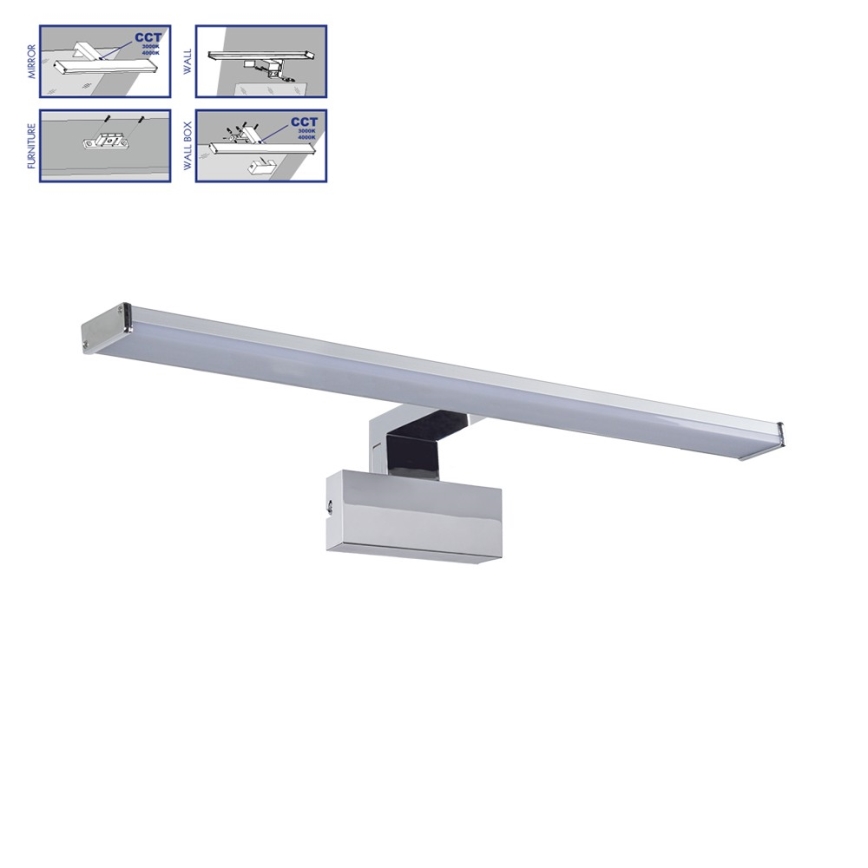 Prezent 70227 - Badrumsspegel med LED-belysning TREMOLO PLUS LED/10W/230V IP44 3000/4000K 60 cm