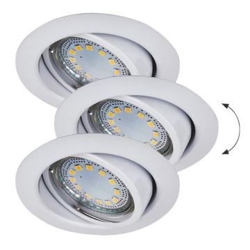 Rabalux - KIT 3xLED Infälld lampa 3xGU10/3W/230V IP40