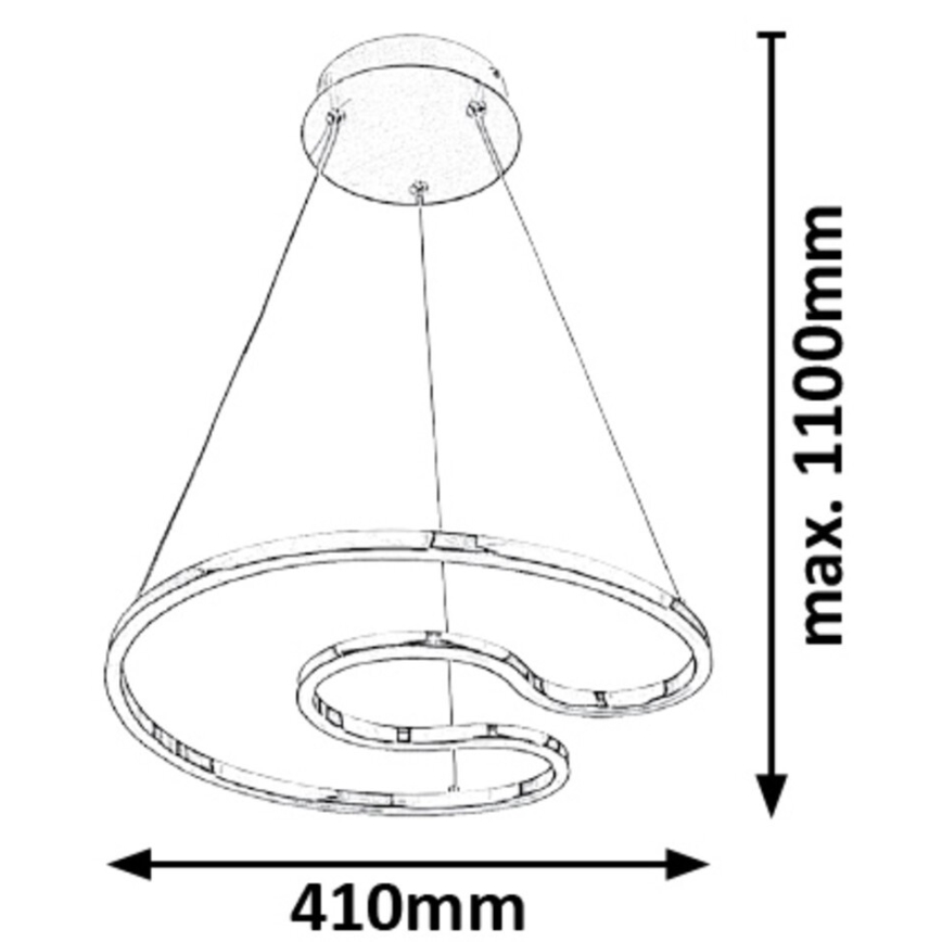 Rabalux 2190 - LED Ljuskrona med snöre MELORA LED/30W/230V