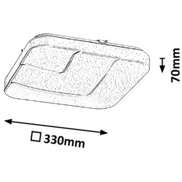 Rabalux 2225 - LED Takbelysning ADONE LED/18W/230V