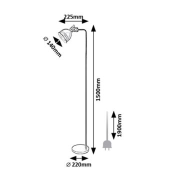 Rabalux - Golv lampa 1xE27/40W/230V beige