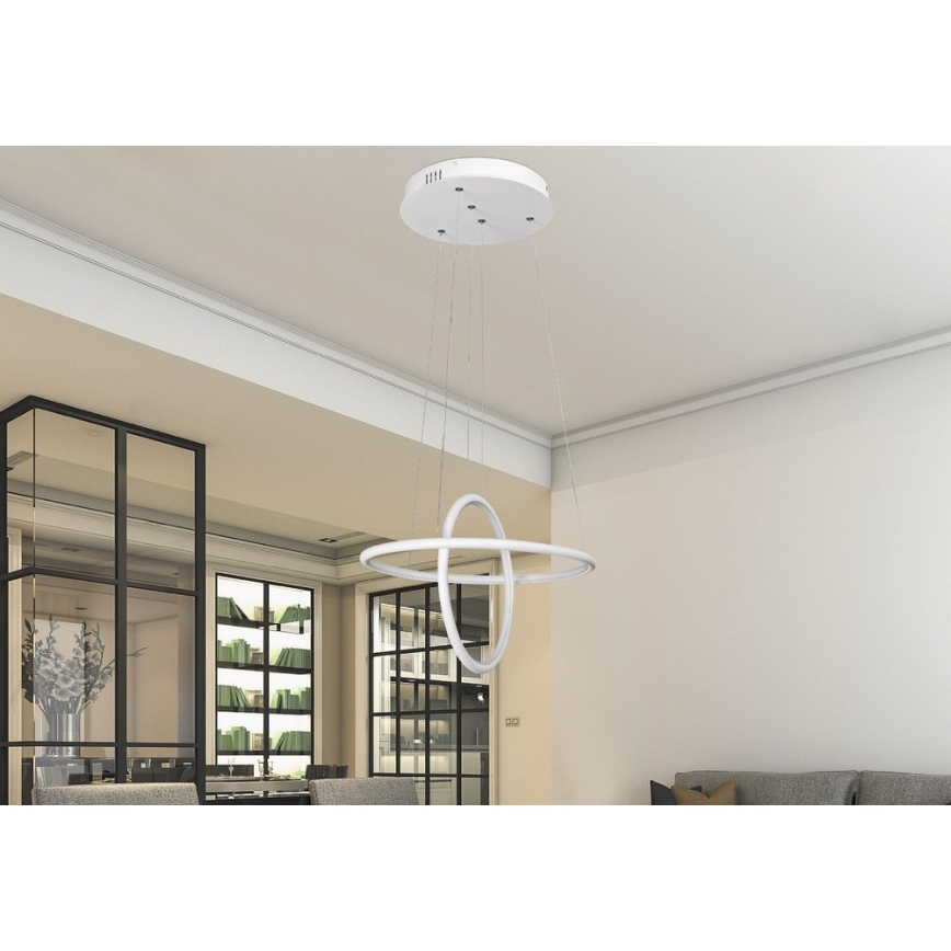 Rabalux 2544 - LED Ljuskrona DONATELLA LED/37W/230V vit