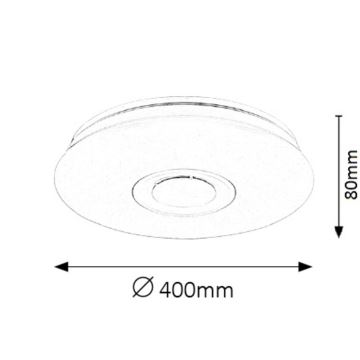 Rabalux 4541 - LED RGB Dimbar Takbelysning MURRY 1xLED RGB/24W/230V