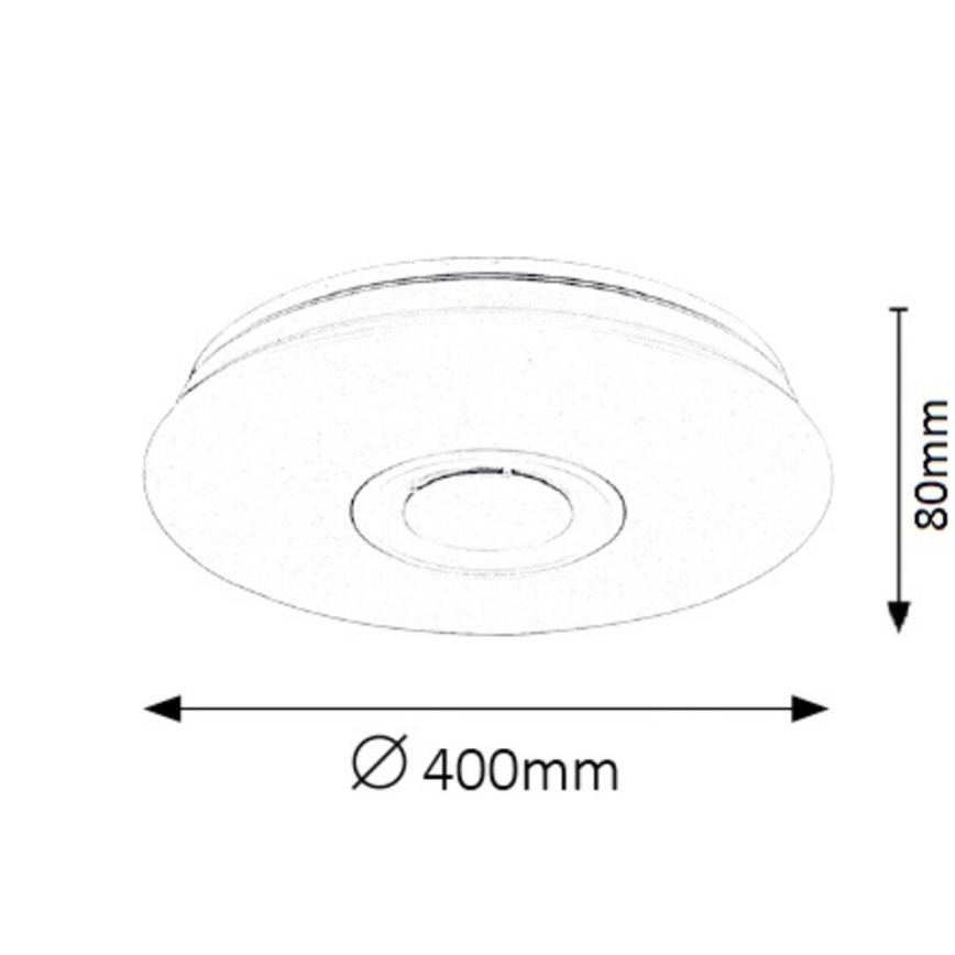 Rabalux 4541 - LED RGB Dimbar Takbelysning MURRY 1xLED RGB/24W/230V