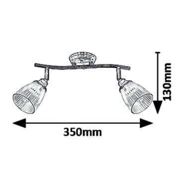 Rabalux 5015 - Spotlight MARTHA 2xE14/40W/230V