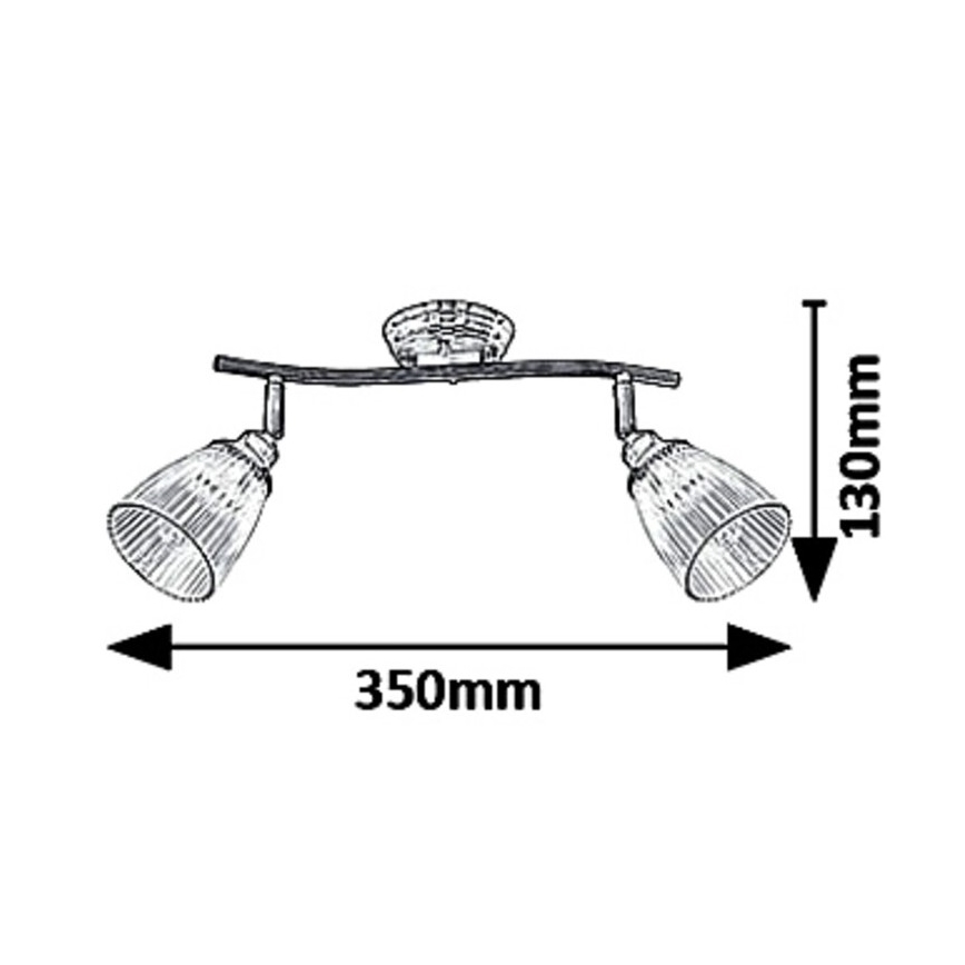 Rabalux 5015 - Spotlight MARTHA 2xE14/40W/230V