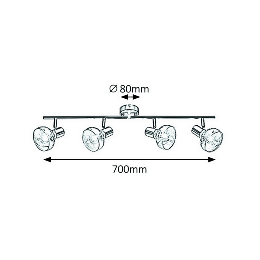 Rabalux 5550 - Spotlight HOLLY 4xE14/40W/230V guld