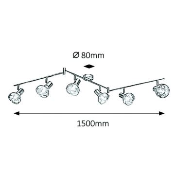 Rabalux 5553 - Spotlight HOLLY 6xE14/40W/230V guld