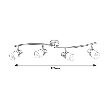 Rabalux 5634 - Takpotlight FINIAN 4xE14/40W/230V