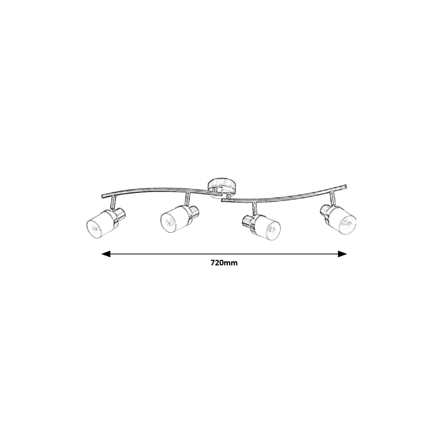 Rabalux 5634 - Takpotlight FINIAN 4xE14/40W/230V