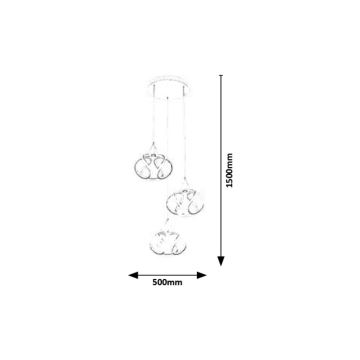 Rabalux - LED ljuskrona med textilsladd LED/50W/230V 3000K