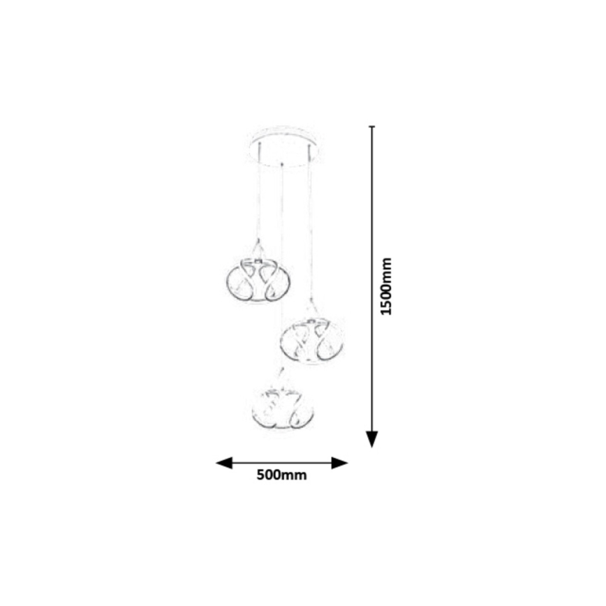 Rabalux - LED ljuskrona med textilsladd LED/50W/230V 3000K